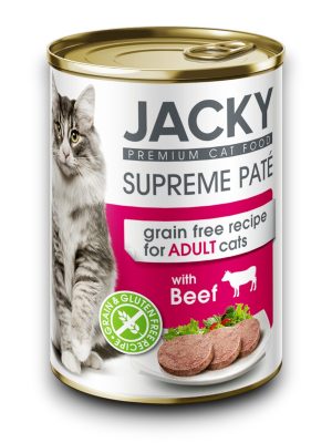 Jacky macska konzerv pástétom marha, 400g