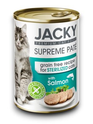 Jacky steril macska konzerv pástétom lazac, 400g