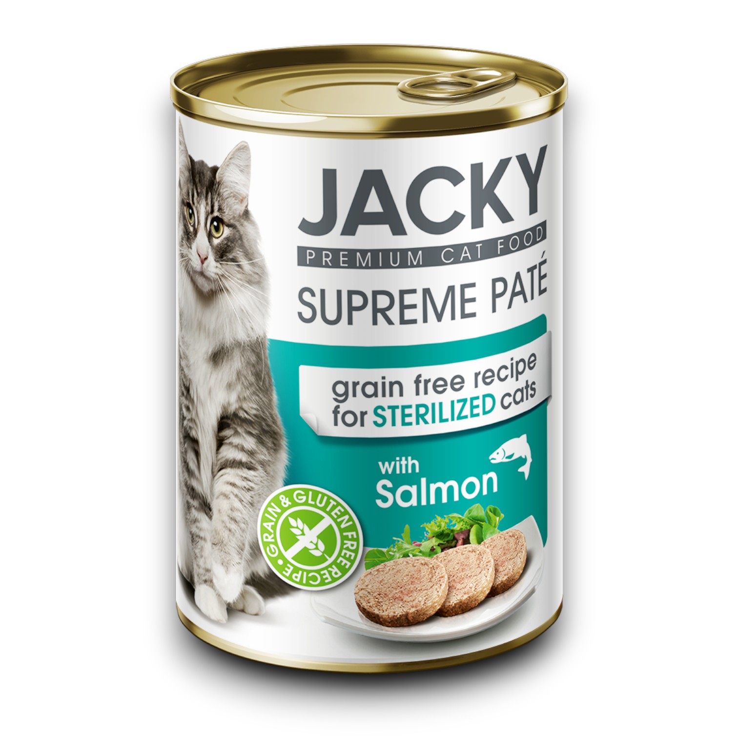 Jacky steril macska konzerv pástétom lazac, 400g