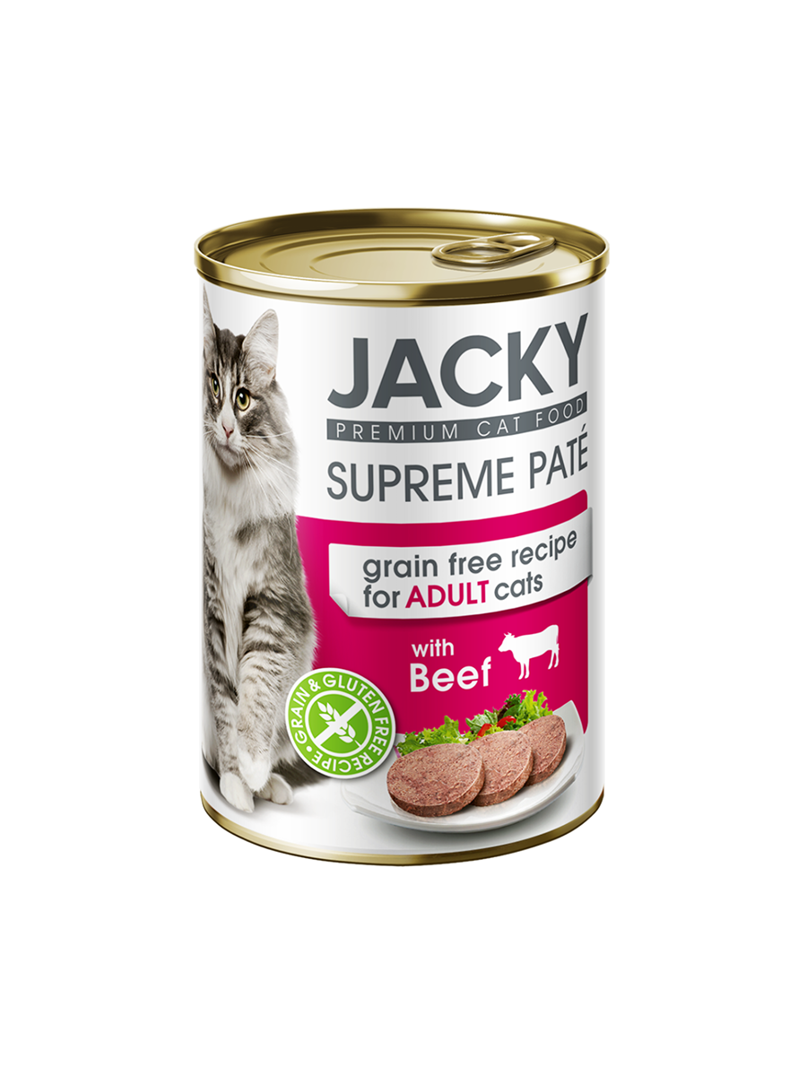Jacky macska konzerv pástétom marha, 400g